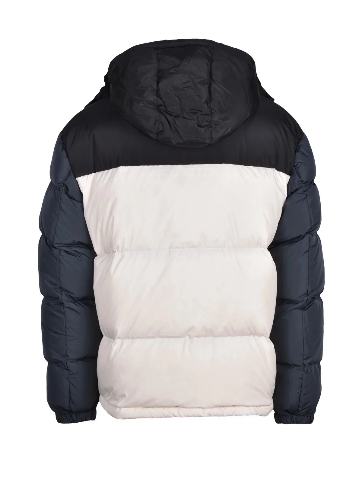 Black/White Polyester Down Men's Two-Tone Jacket