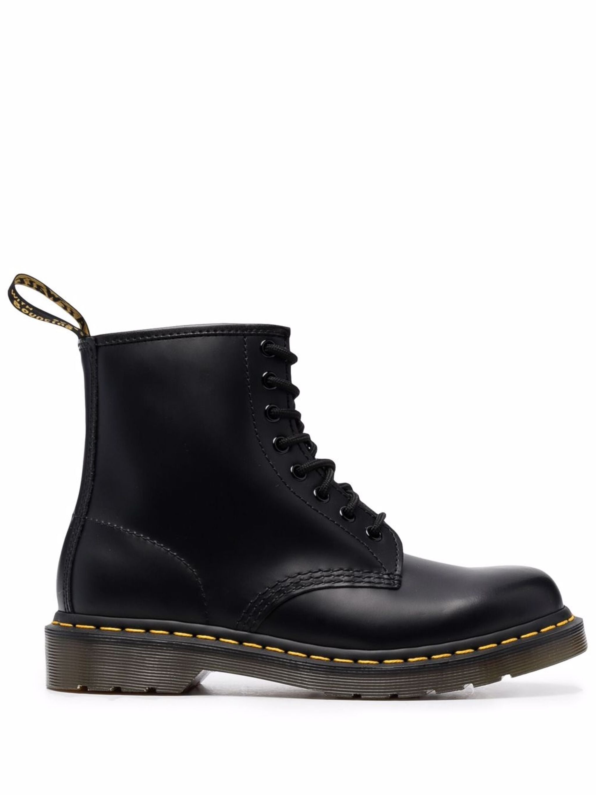 1460 Ankle-High Smooth Black Leather Boots