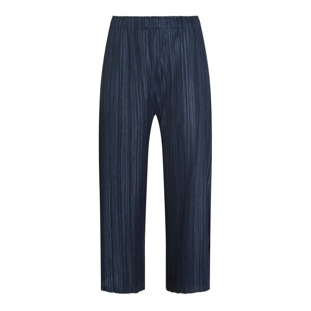Pleated Texture Straight Pants