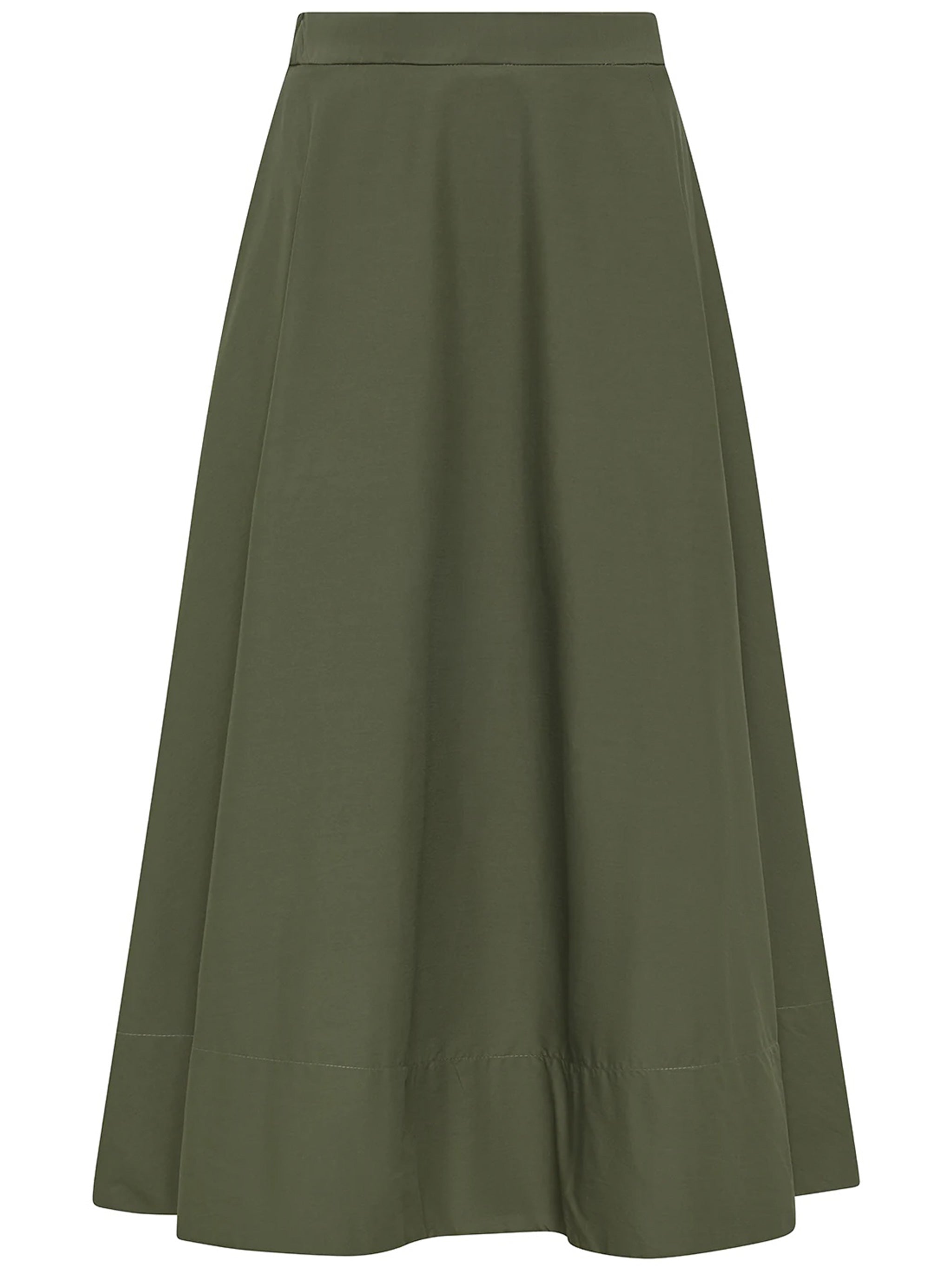 A-line Clean Waistband Structured Minimalist Skirt