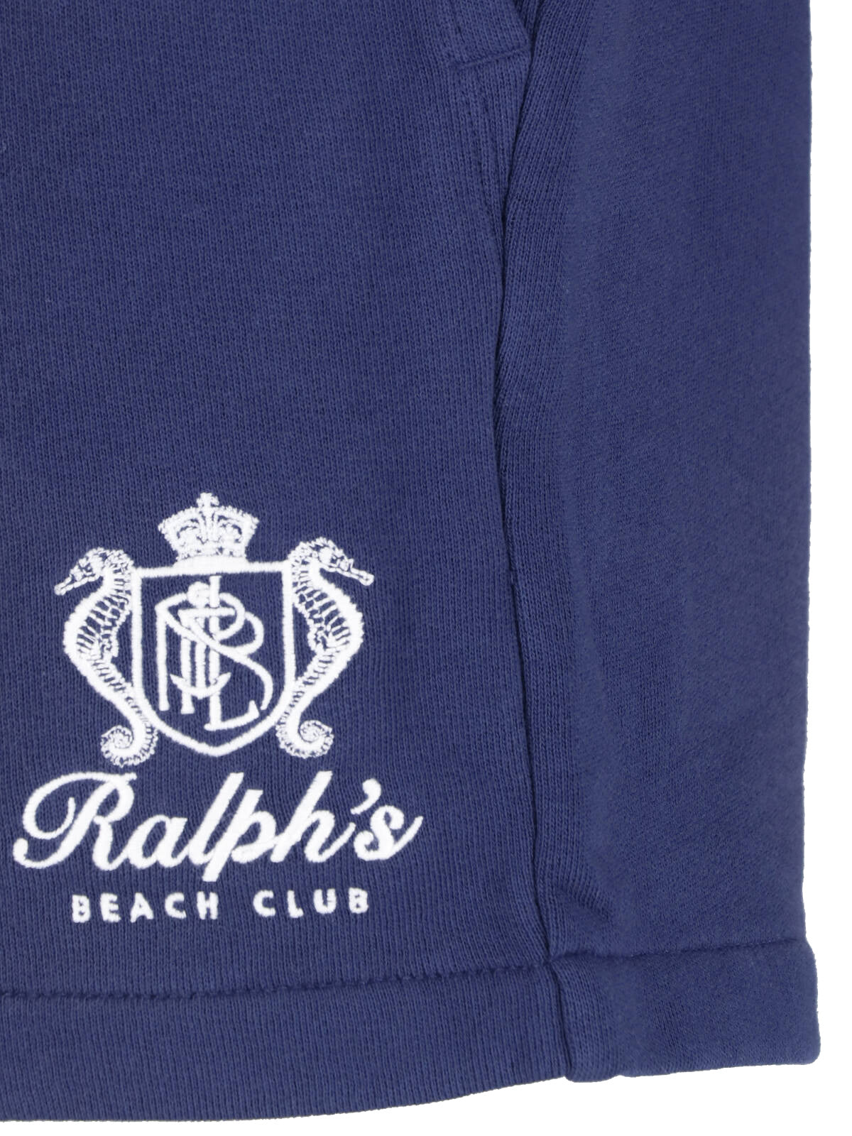 Blue Drawstring Embroidered Logo Shorts