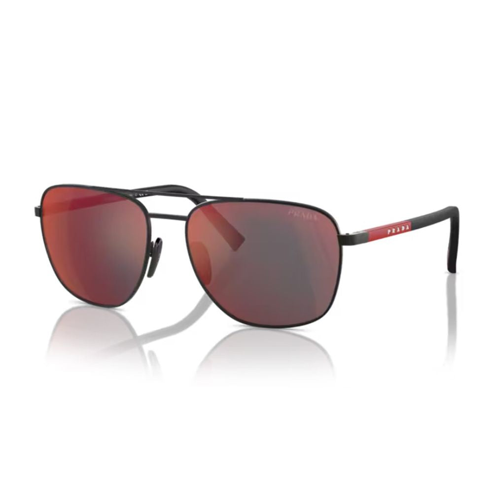 Ps 54Zs Pilot-Shape Black Rubberized Sunglasses