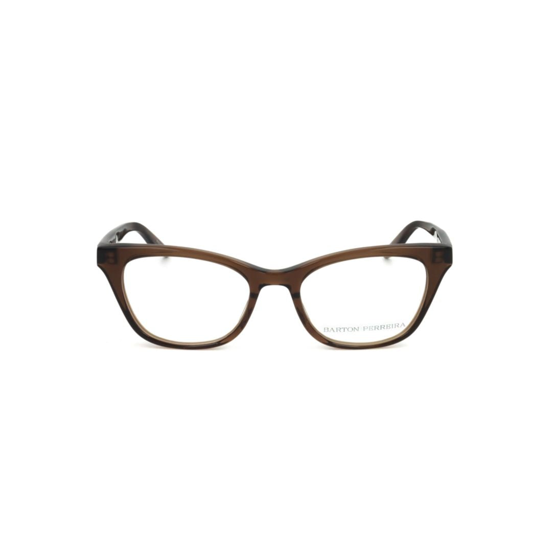 Bp5042 492ln Translucent Brown Cat-Eye Eyeglasses with Tapered Temples