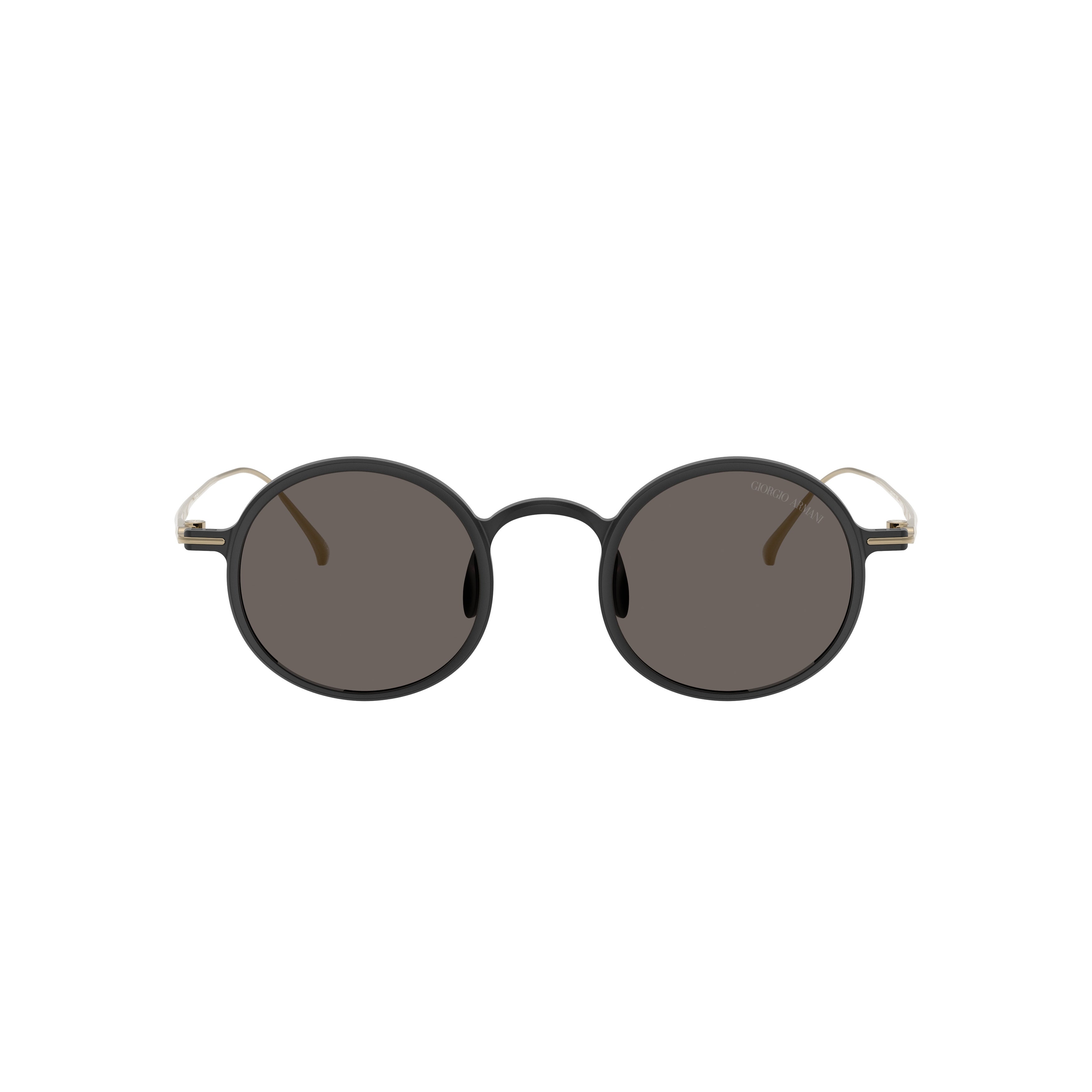 0ar6173t Round Lens Sunglasses with Elongated Gold Temples