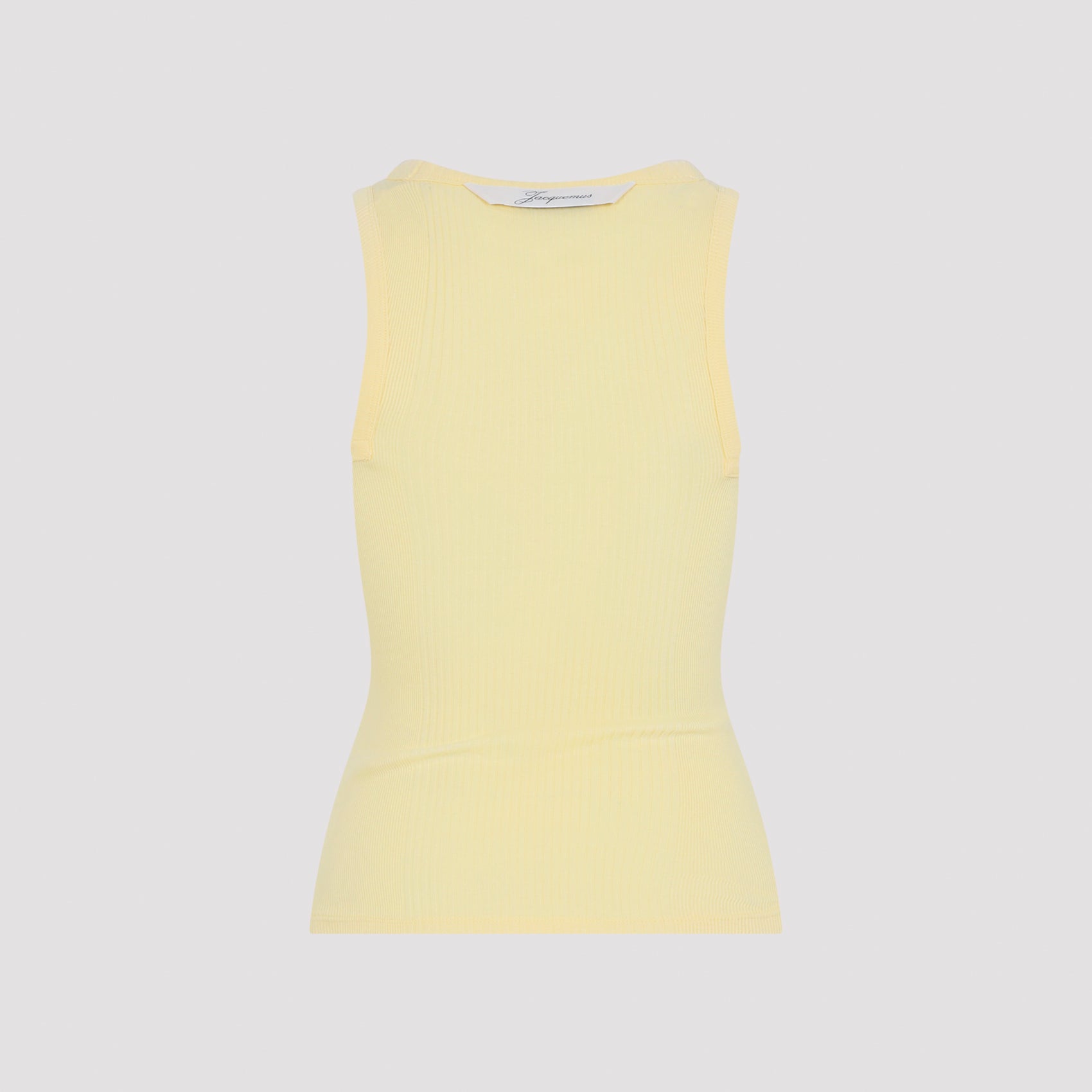 Ribbed Sleeveless Tank Top In Fiery Citrus Hues