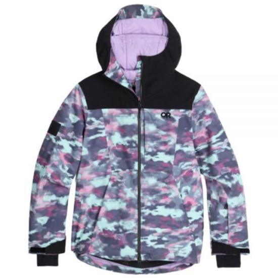 Multicolor Camouflage Hooded Jacket with Front Zipper