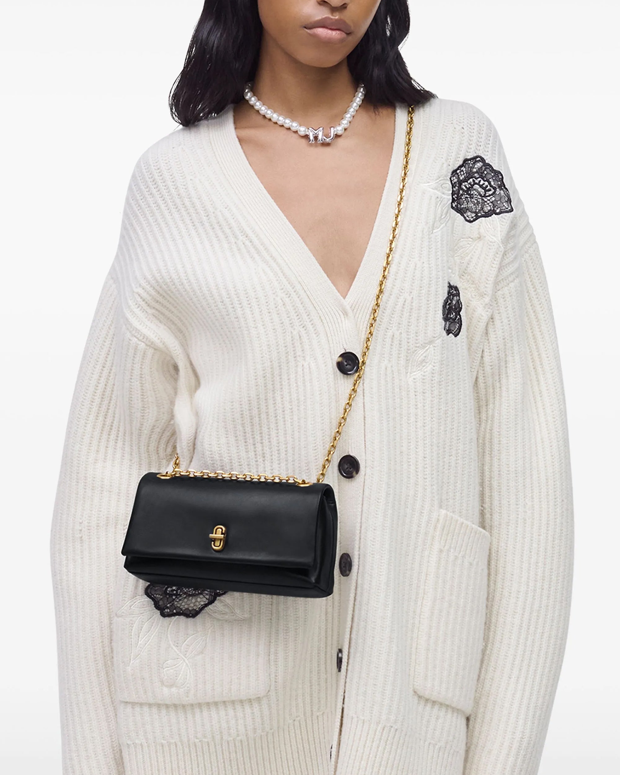The Dual Chain Mini Bag Black Shoulder Bag