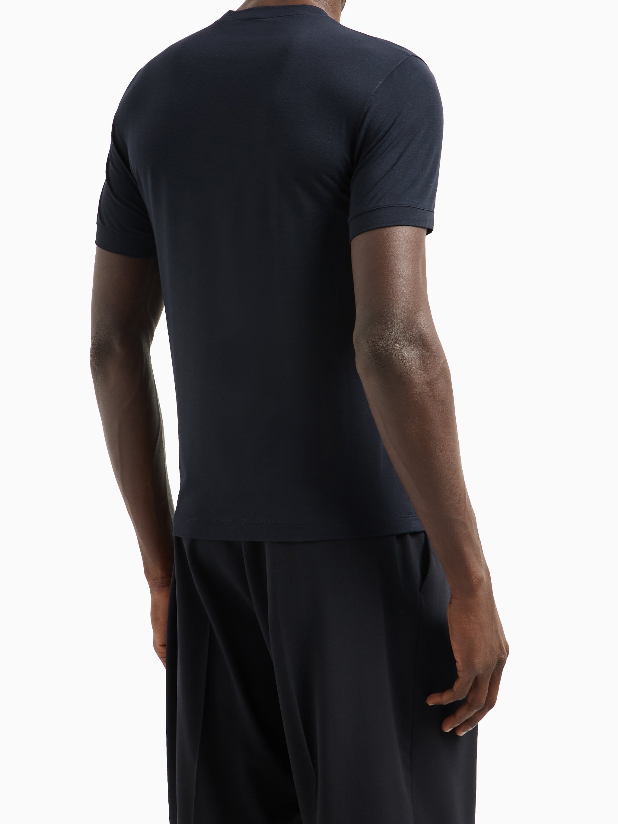 Black Slim Fit Cursive Script T-Shirt