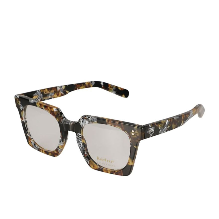 Maya Square Frame Sunglasses with Tortoiseshell and Zebra Patterns
