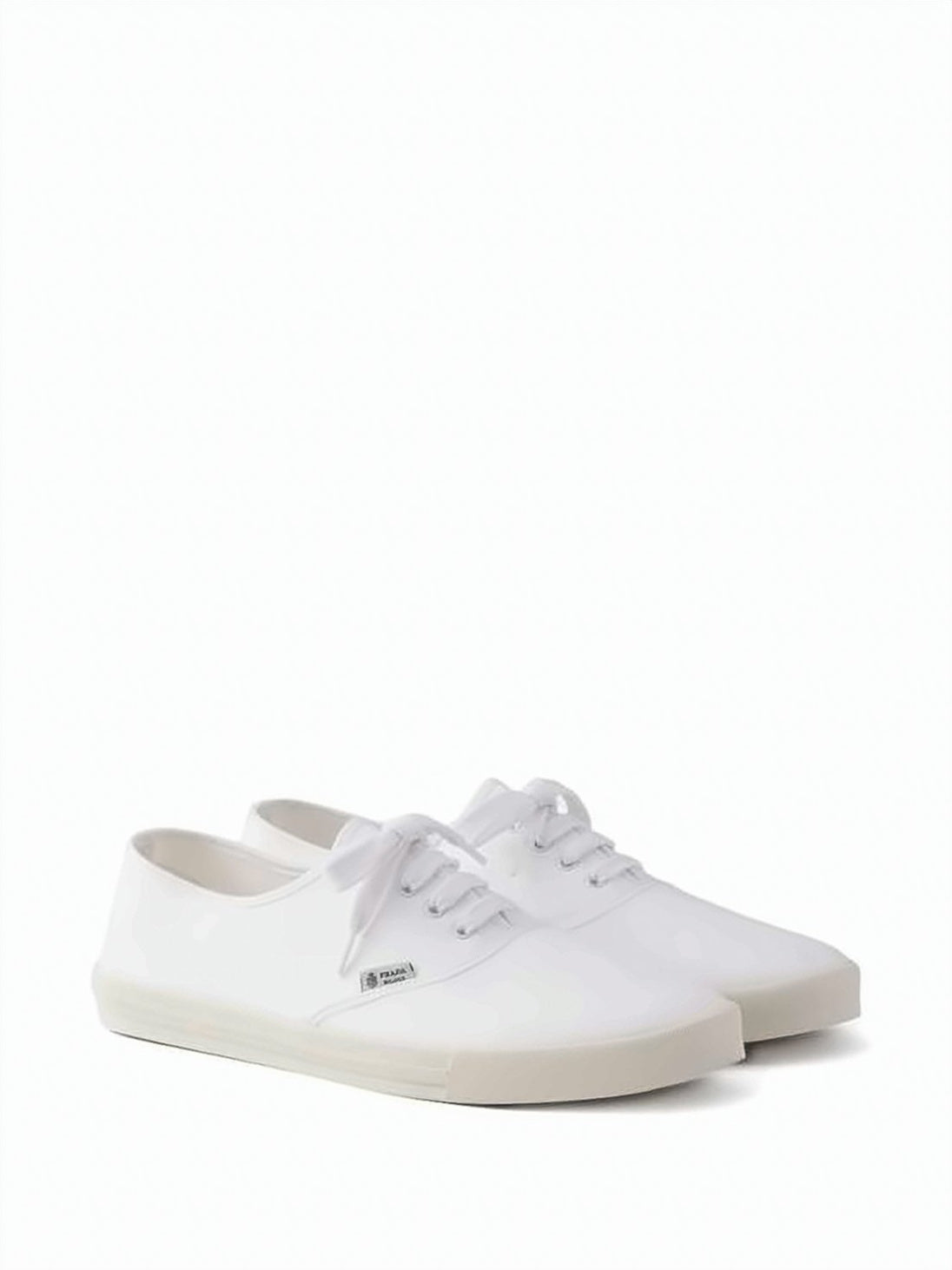 Low-Top Sneakers in Smooth Cotton Fabric with Design