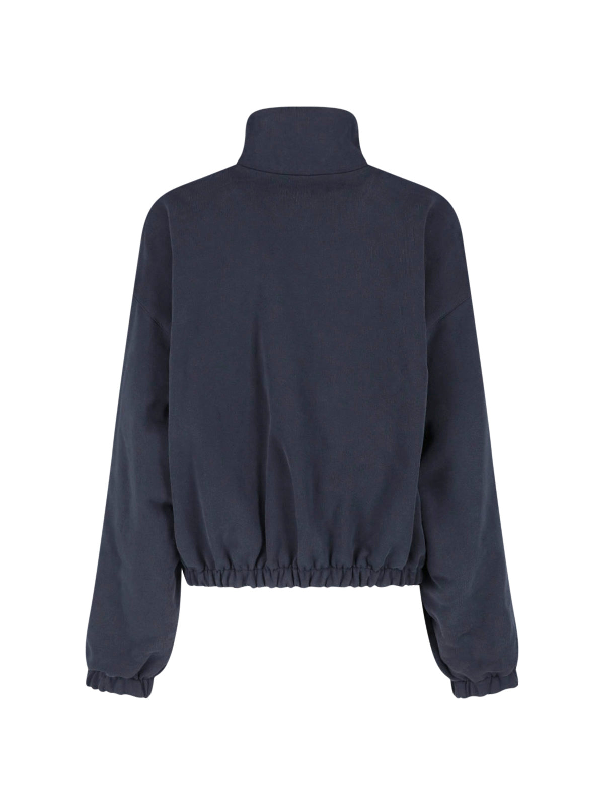 Black High Collar Sporty Jacket
