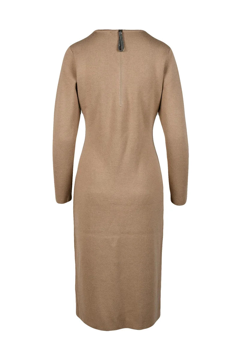 Wool Knit Dress - Beige