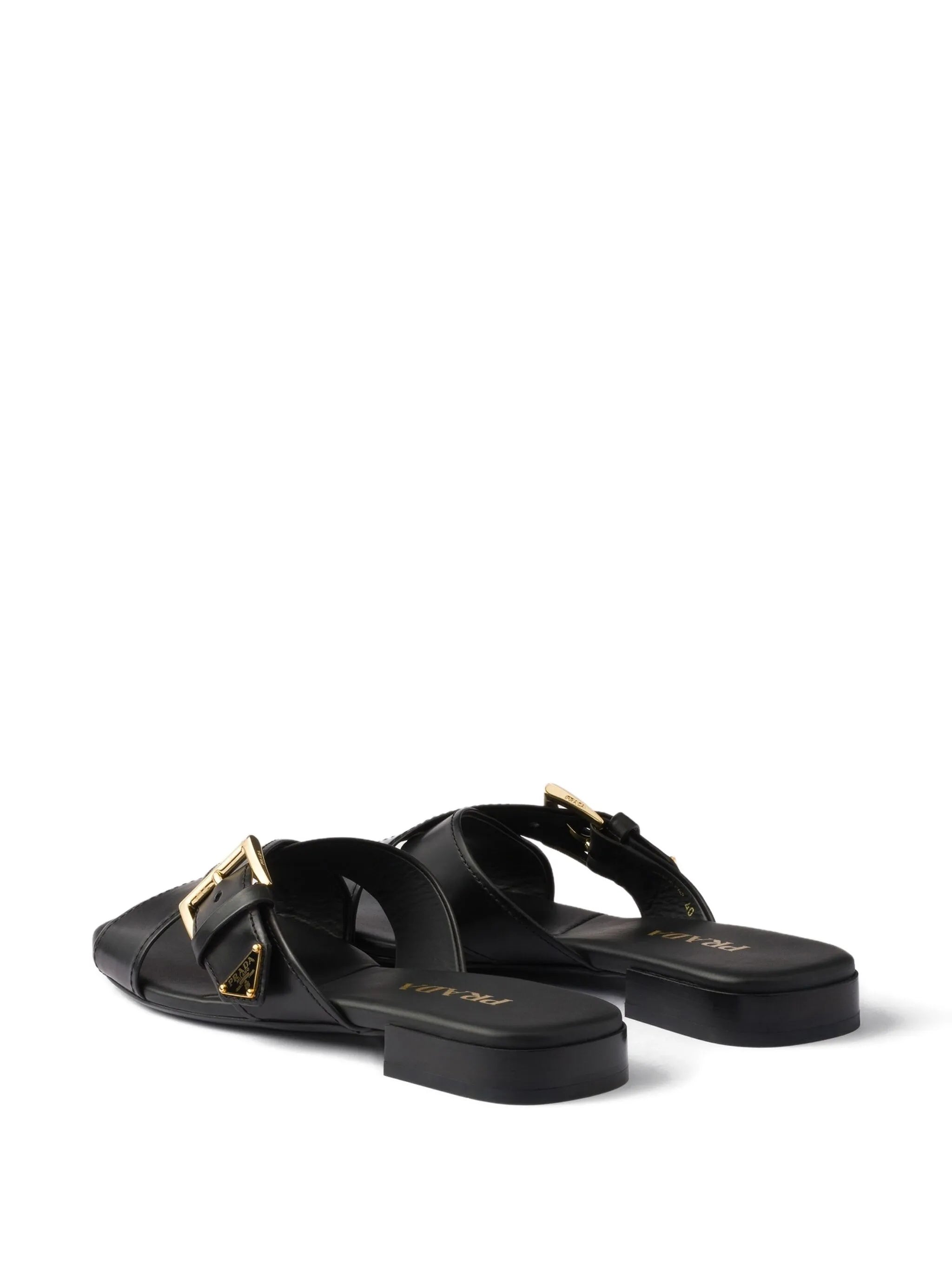Flat Slide Sandals with Crisscross Straps
