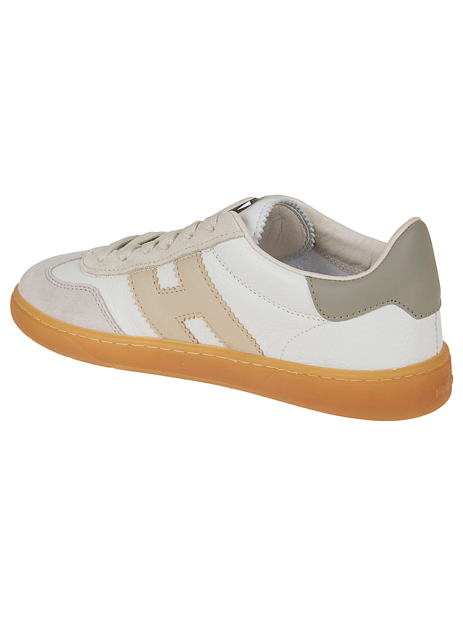 Amber Sole Design Sneakers with Calf Leather