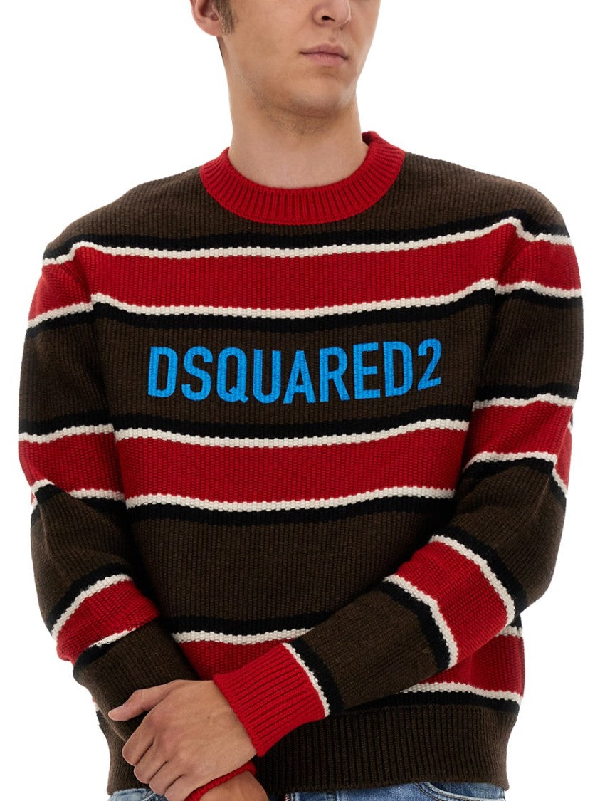 Horizontal Striped Knit Sweater