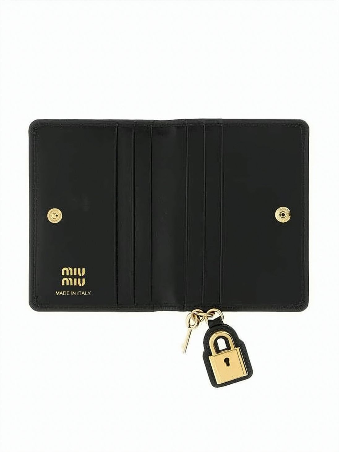 Rectangular Black Calf Leather Cardholder