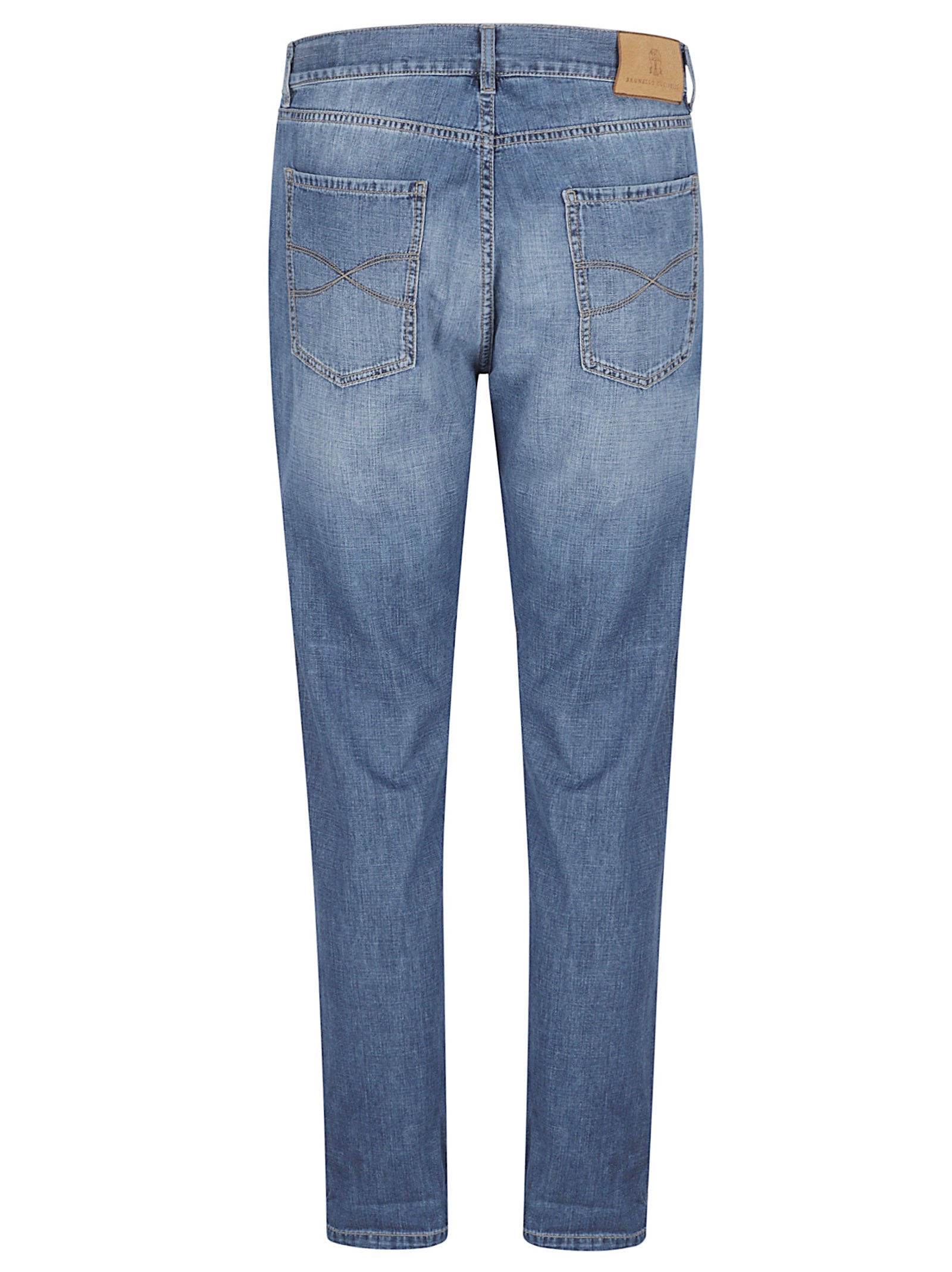 Straight-Leg Denim Jeans