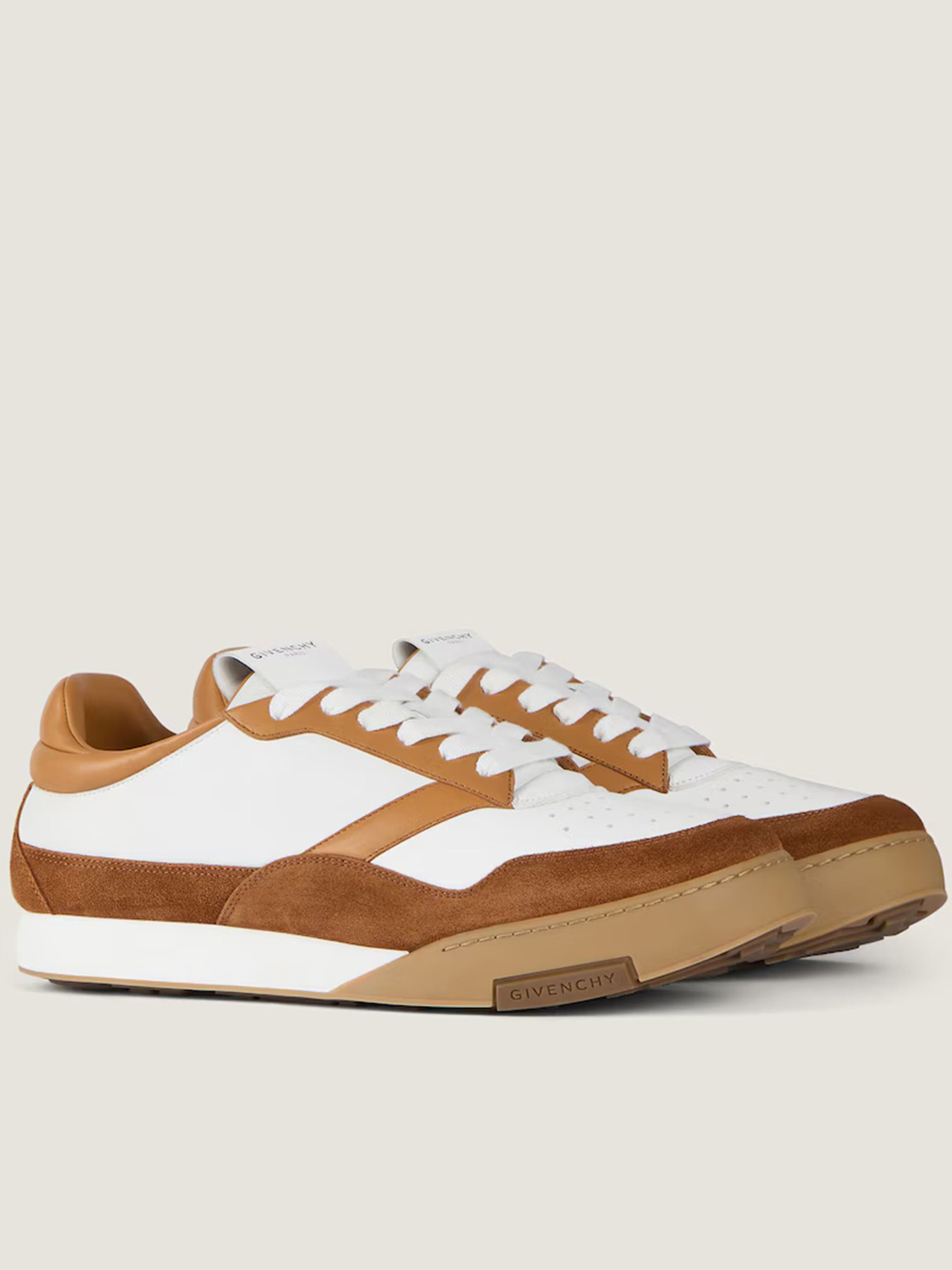 Yard Court White Calf Leather Suede Sneakers