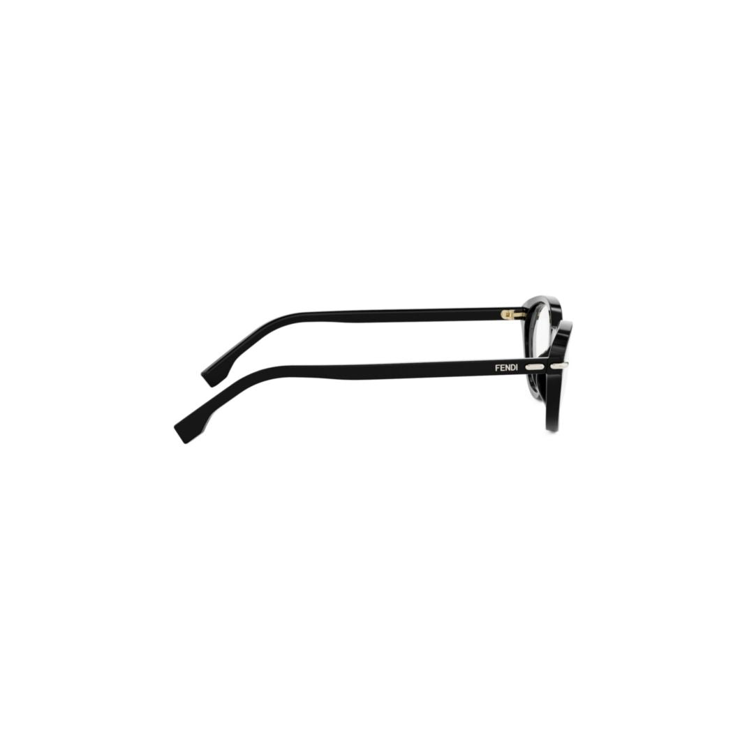 Fe50126i Rounded Black Plastic Eyeglasses