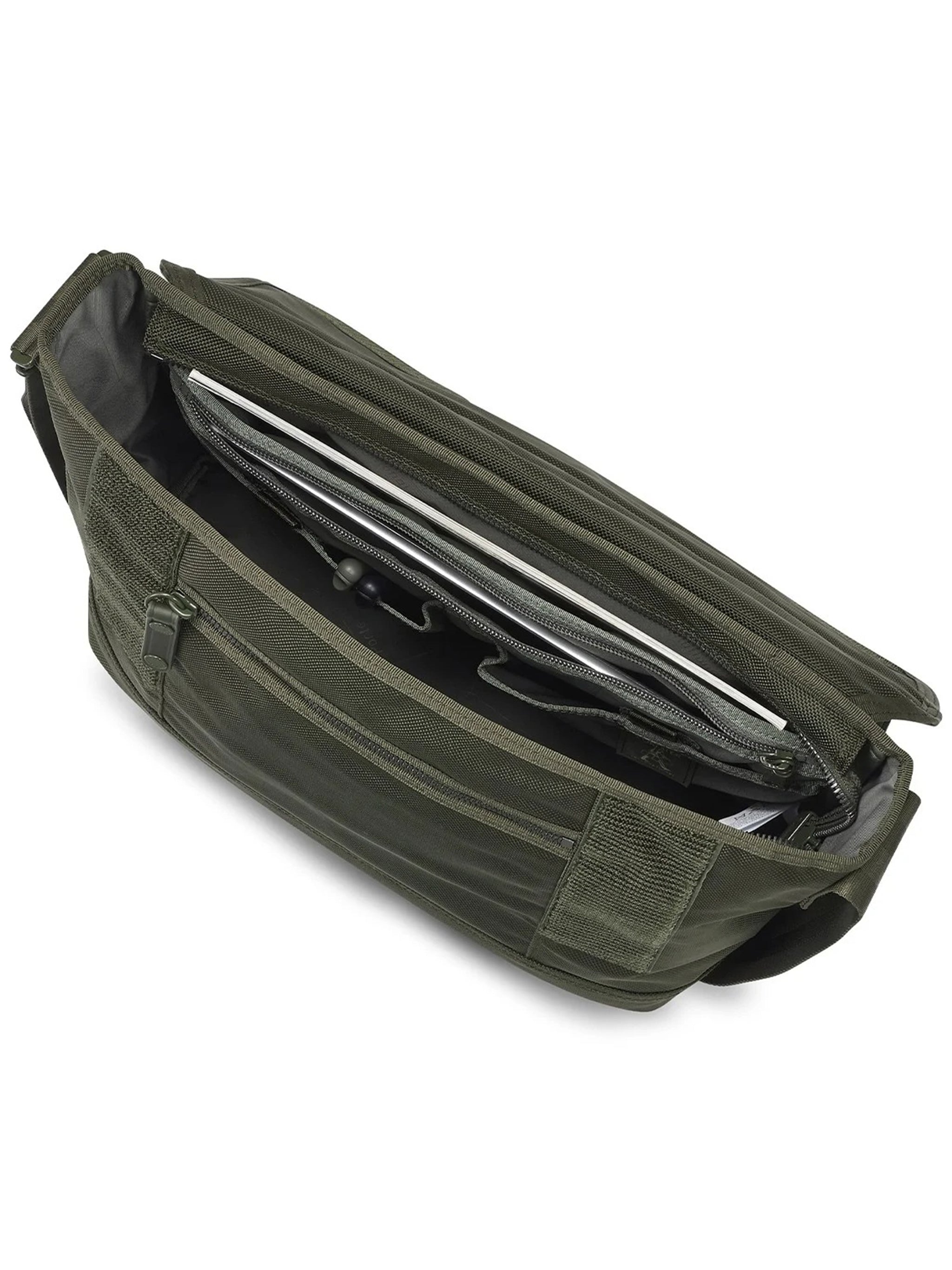 Green Messenger Functional Nylon Shoulder Bag