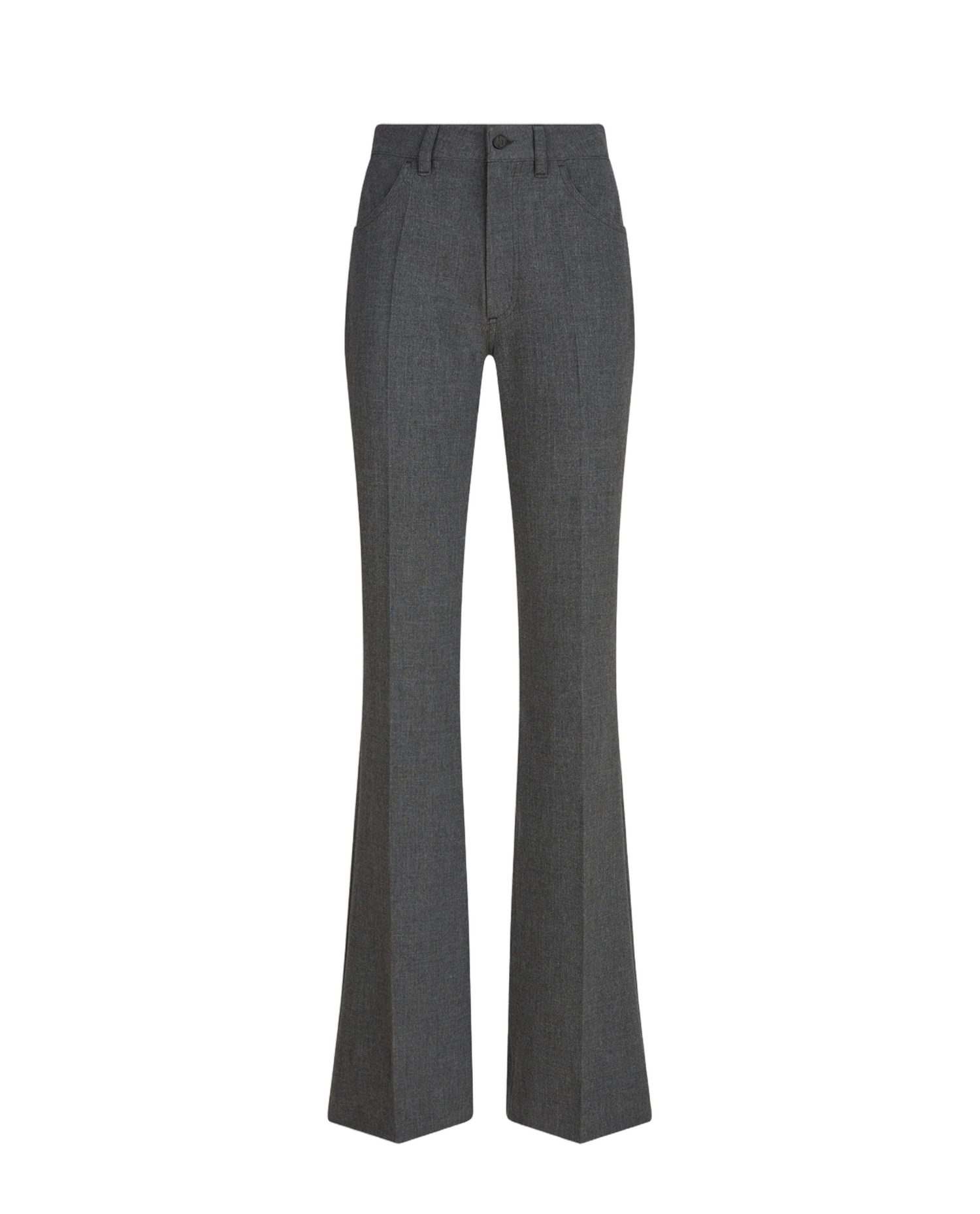 Tailored Flare Pants With Front Pence And Zip Closure