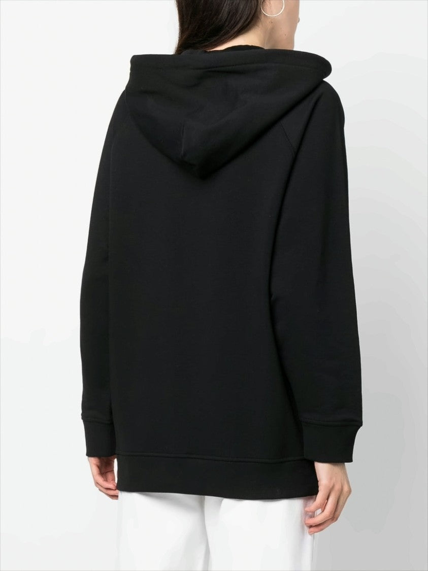 Graphic Black Cotton Hoodie
