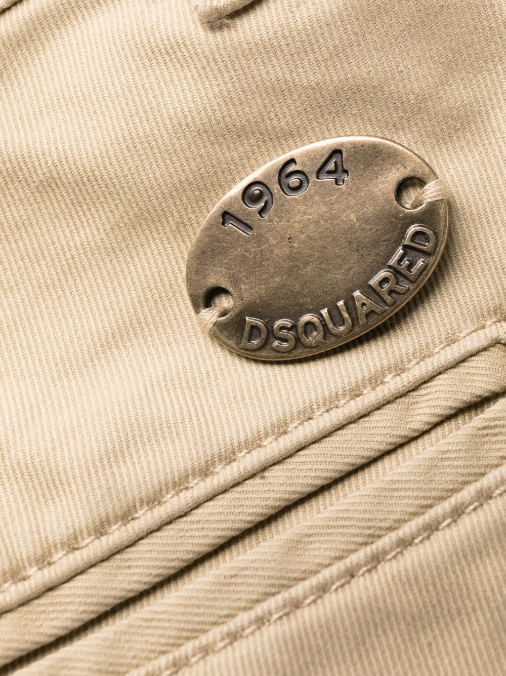 Beige Stretch-Cotton Trousers