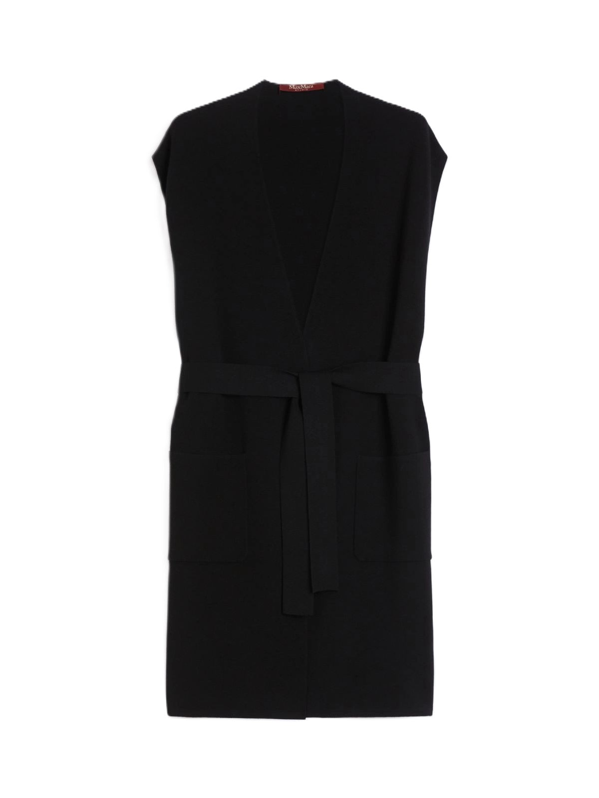 Tailored Black Vest With V-Neckline