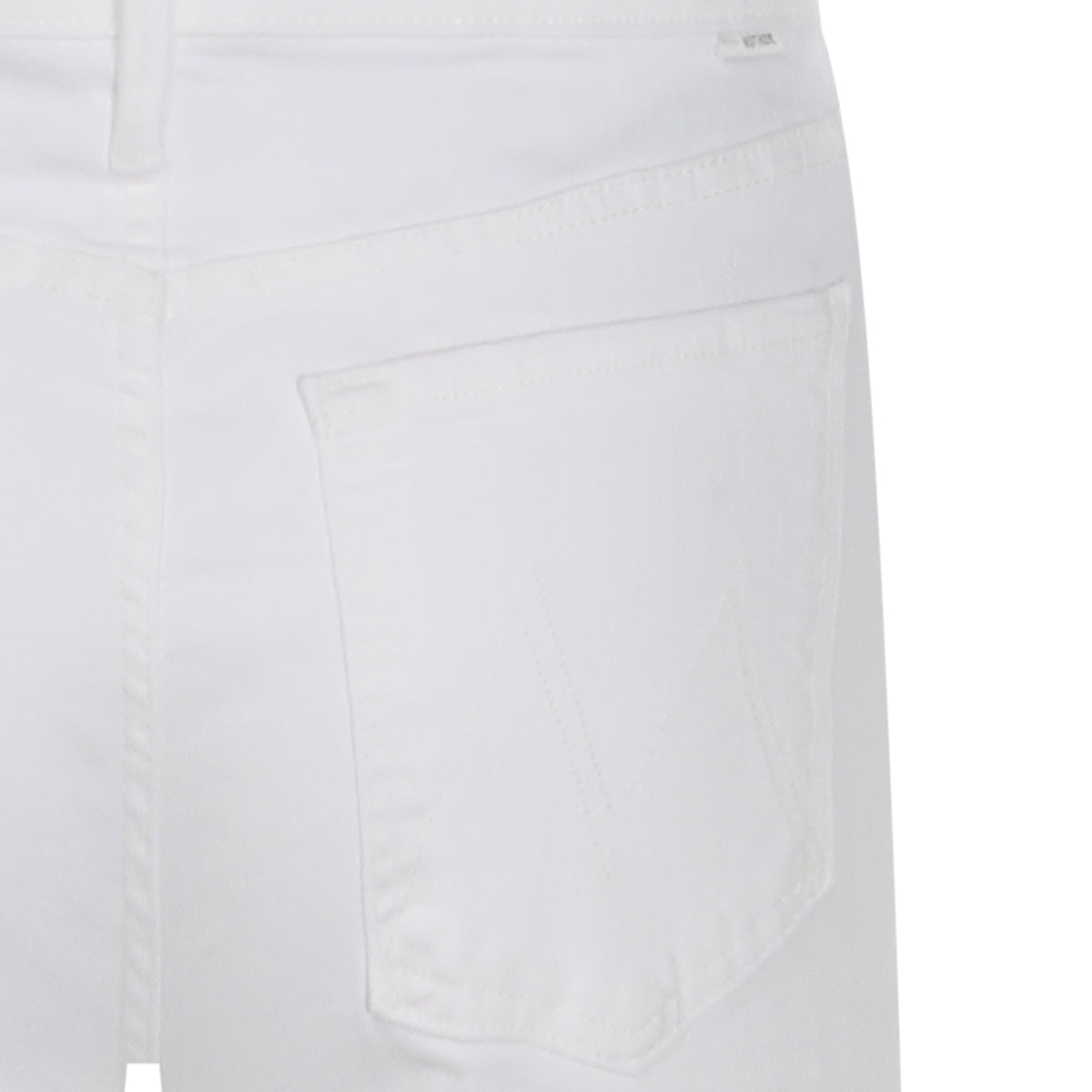 High-Waist Cotton Jeans with Straight Leg Design