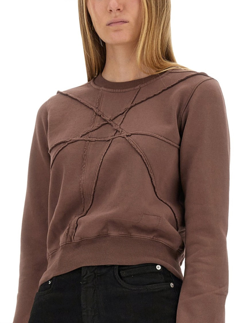 Cropped Sweatshirt With Flared Sleeves