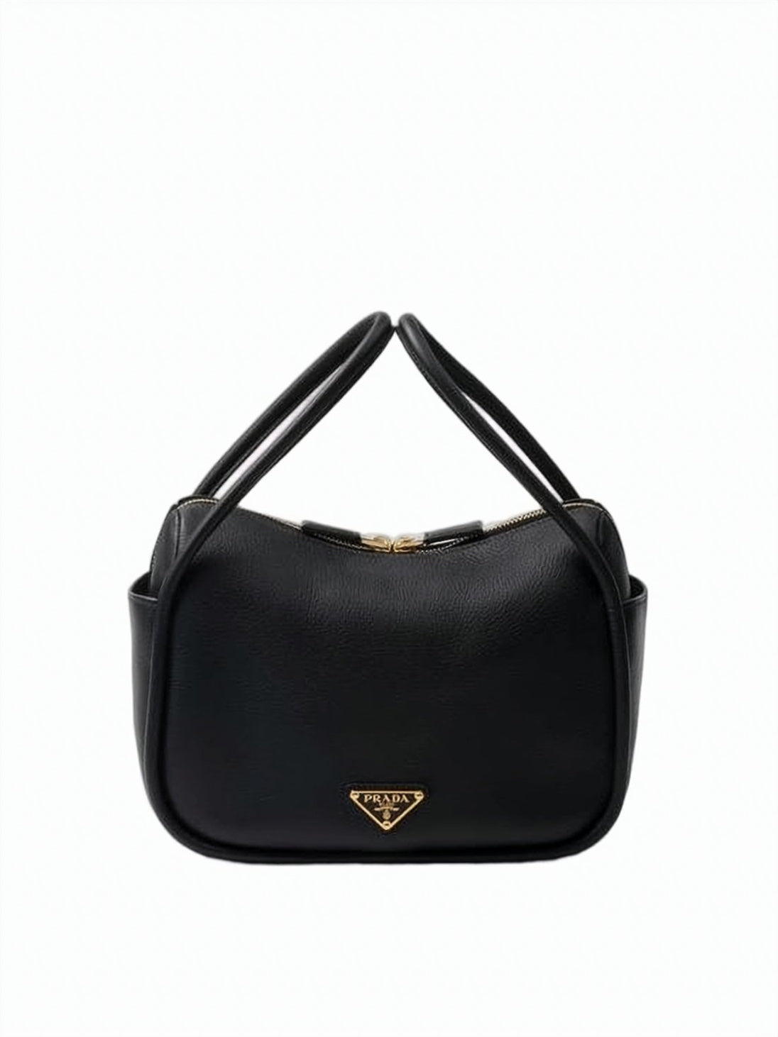 Structured Calf Leather Shoulder Bag