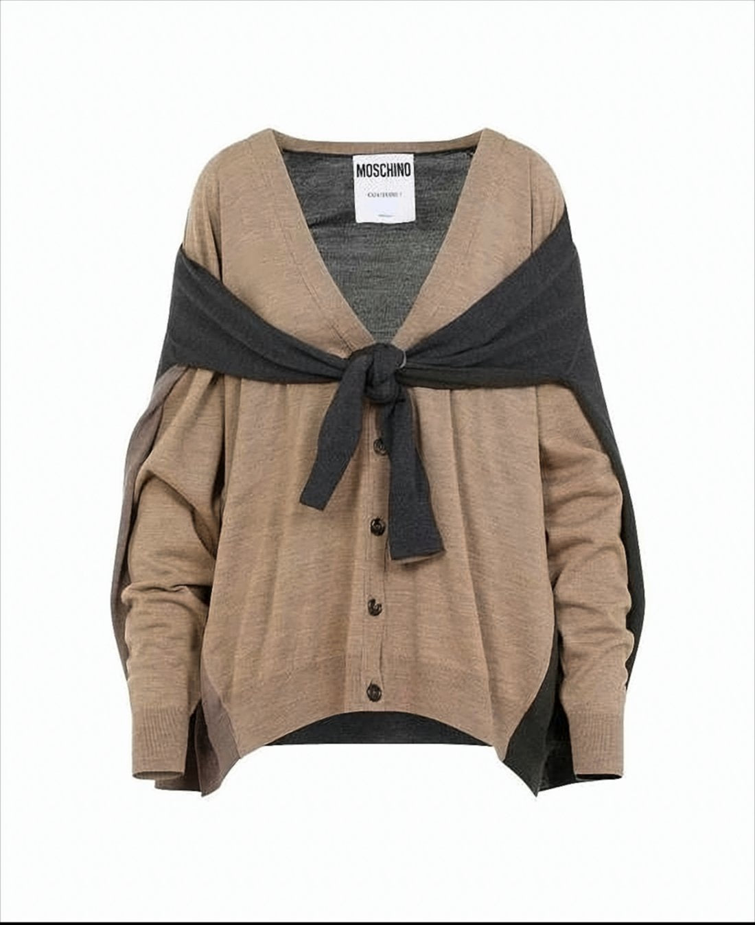 Relaxed Fit Modal Cardigan with Layered Design