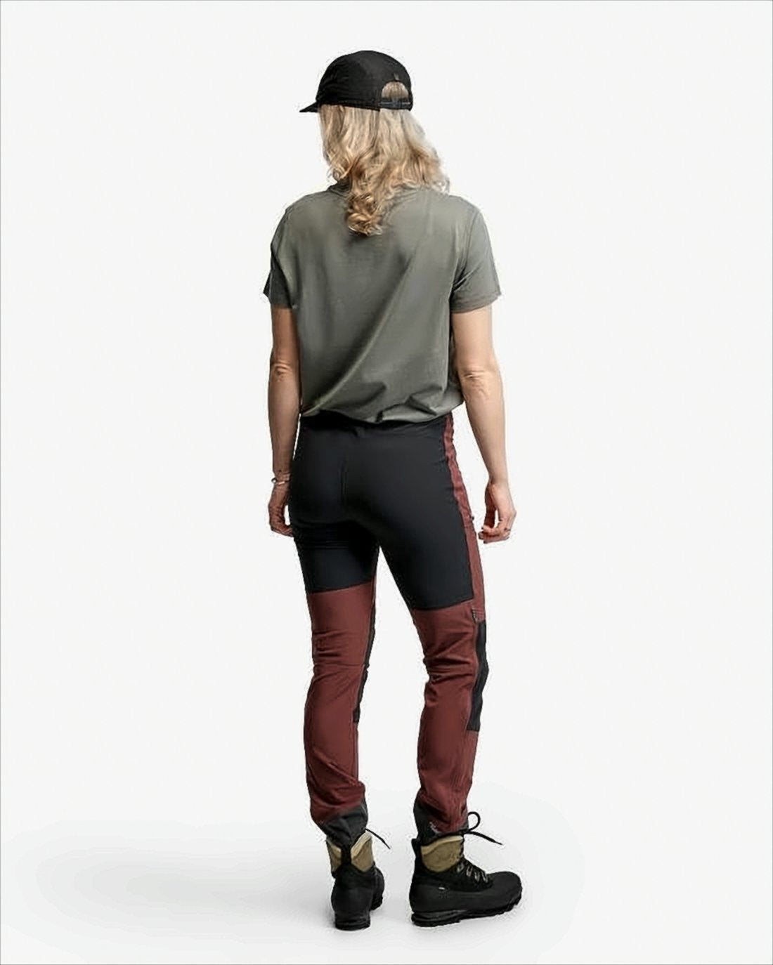 Two-Tone Straight Pants with Zippered Pockets