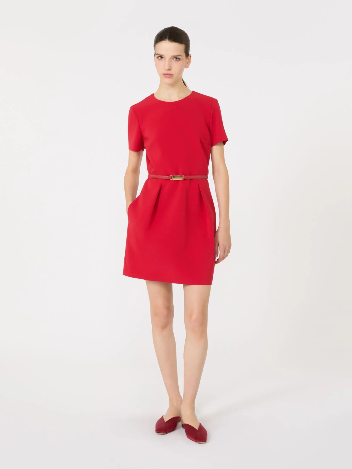 Fluid Mini Dress With Fitted Waist