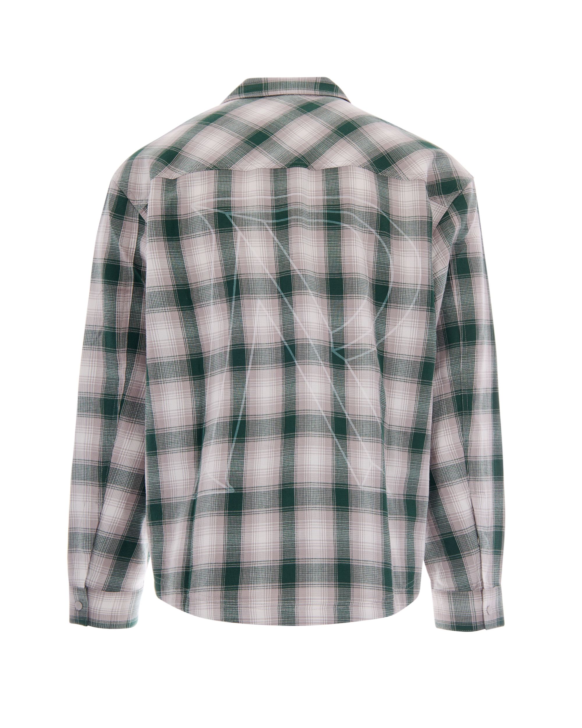 Dark Green Waffle Flannel Shirt
