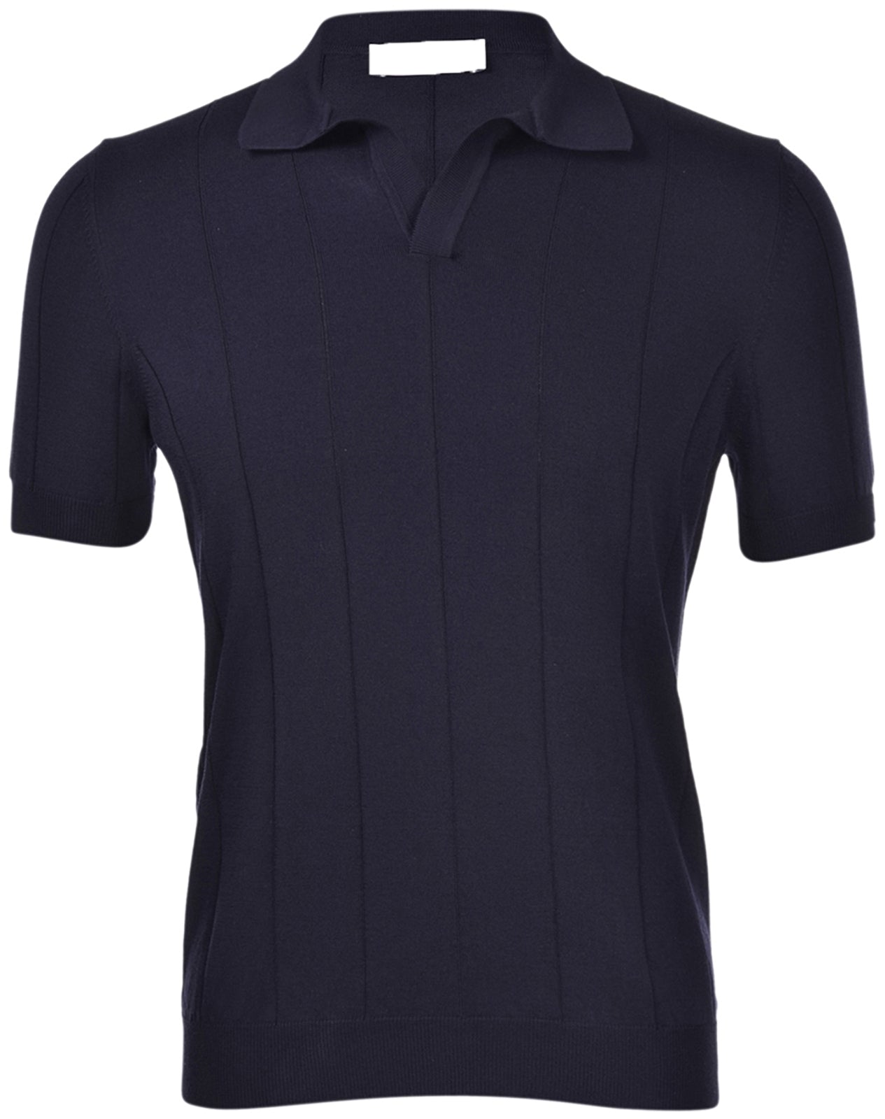 Contemporary Blue Cotton Polo Shirt