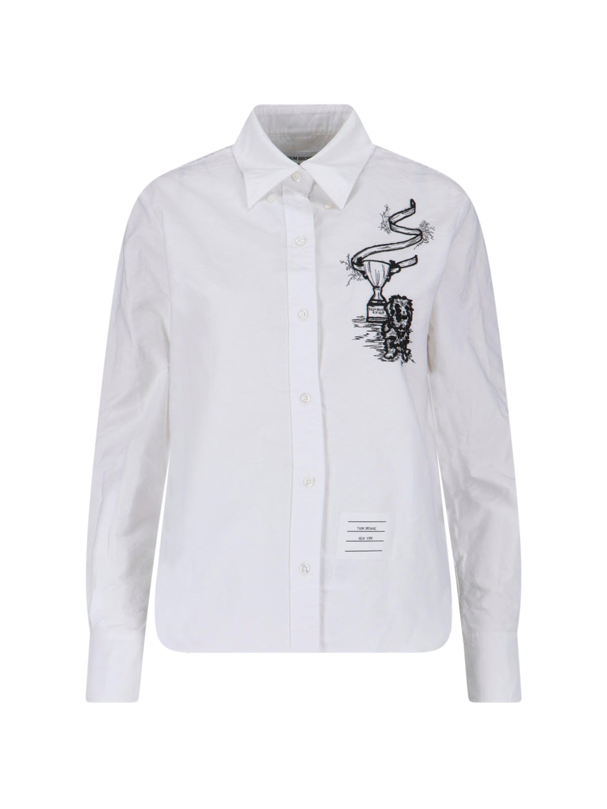 White Hector Trophy Embroidered Cotton Shirt