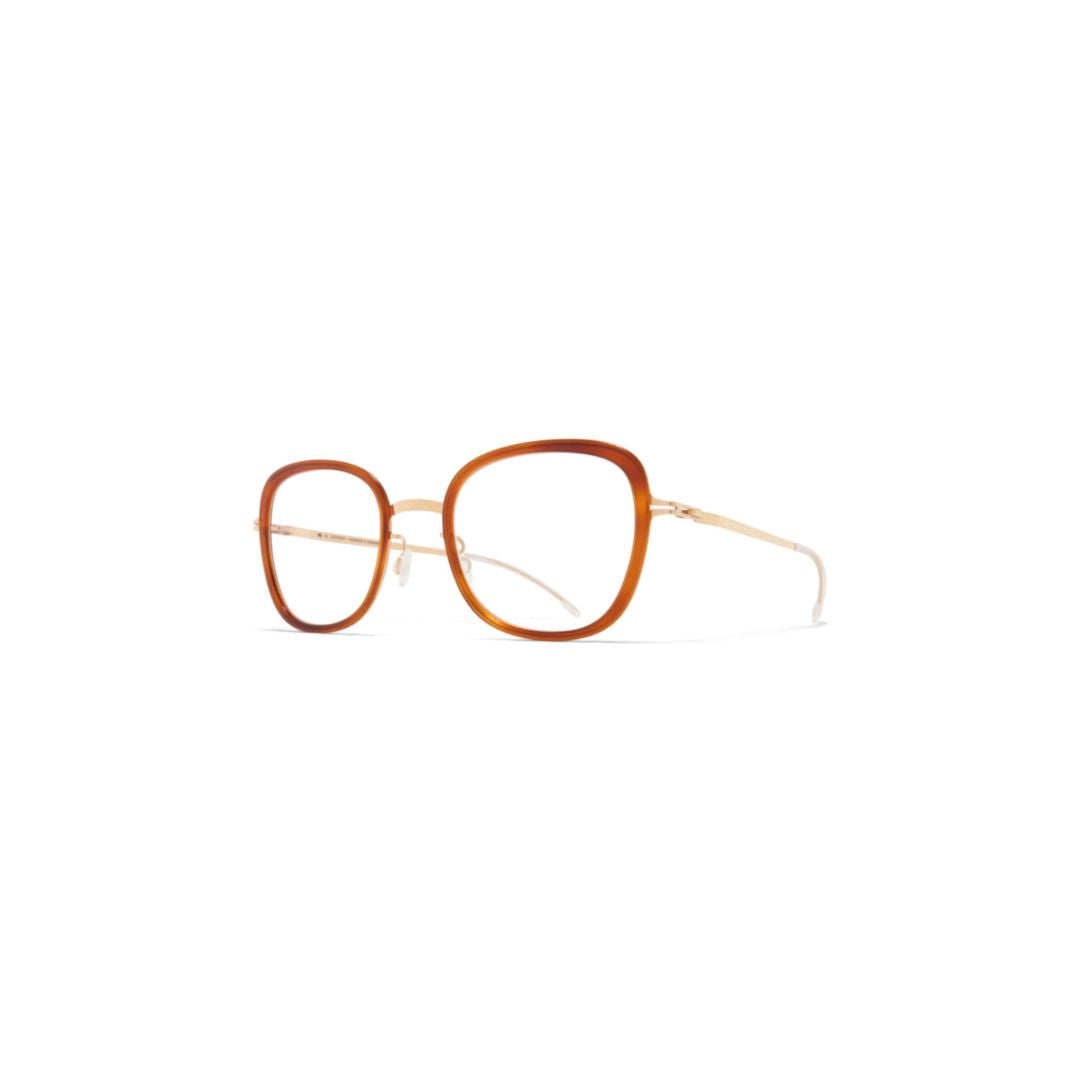 Alin Rounded Square Eyeglasses in Warm Amber