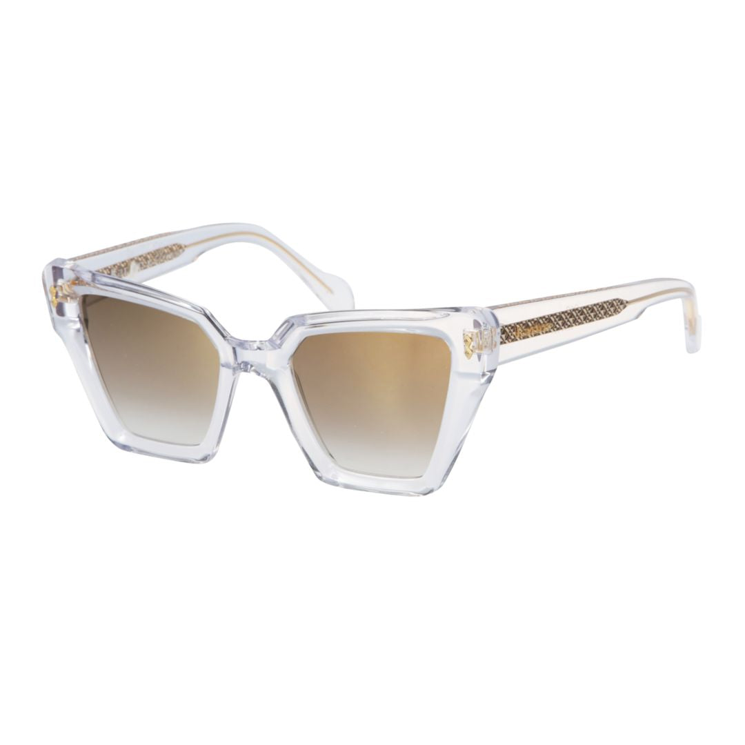 Vanessa Glamour Bold Angular Cat-Eye Sunglasses