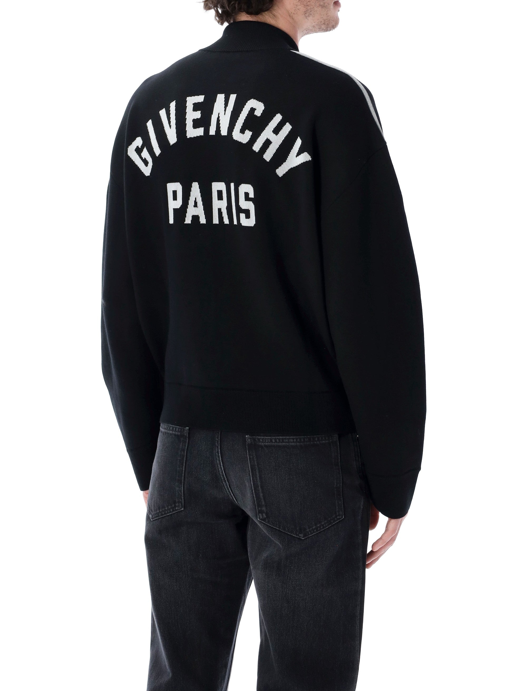 Logo Knit Jacket with Zip-Front Closure