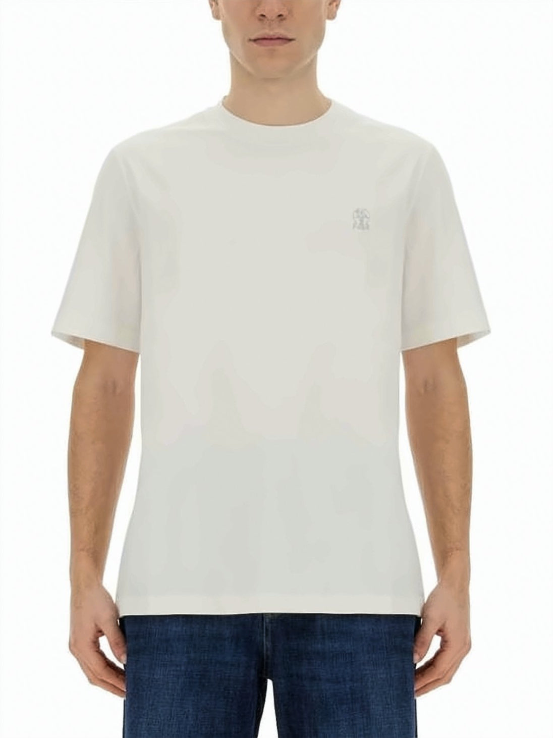 Cotton Jersey Crew Neck T-Shirt