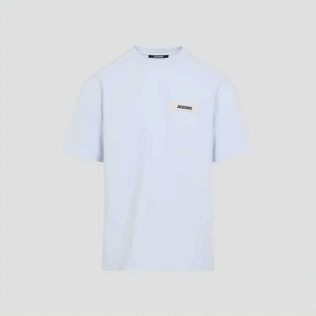 White Cotton T-Shirt with Logo Patch