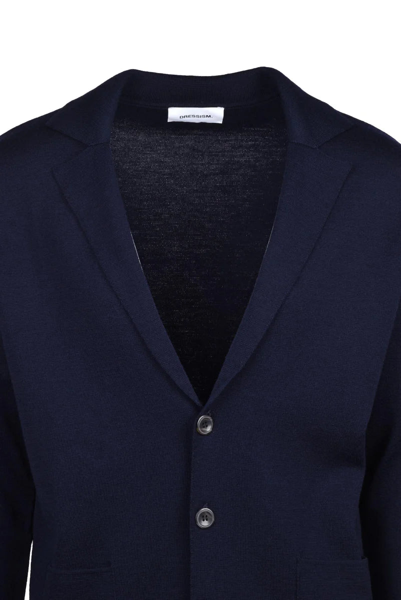 Merino Knit Jacket - Blue