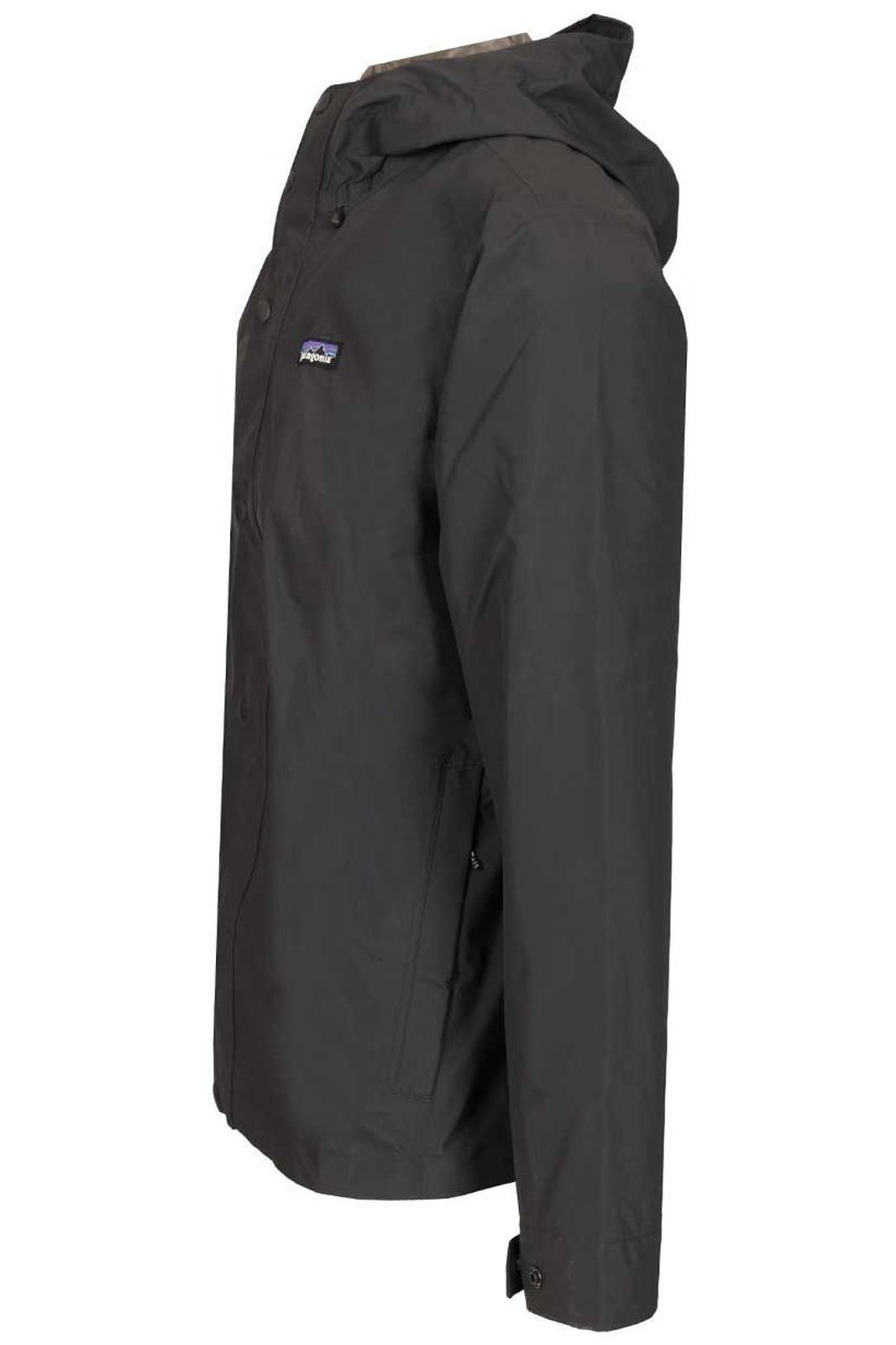 Hooded Padded Jacket With Snap And Zipper Closure