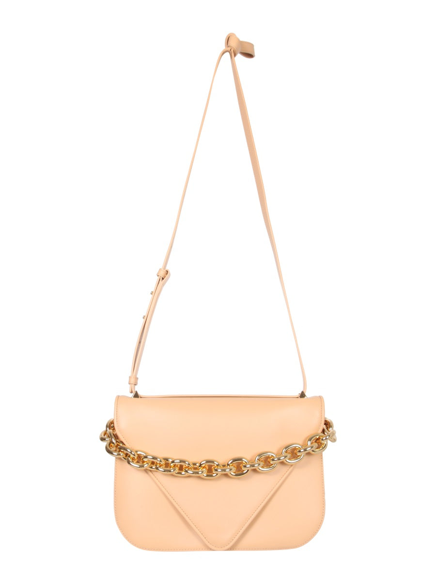 Structured Leather Shoulder Bag with Adjustable Strap