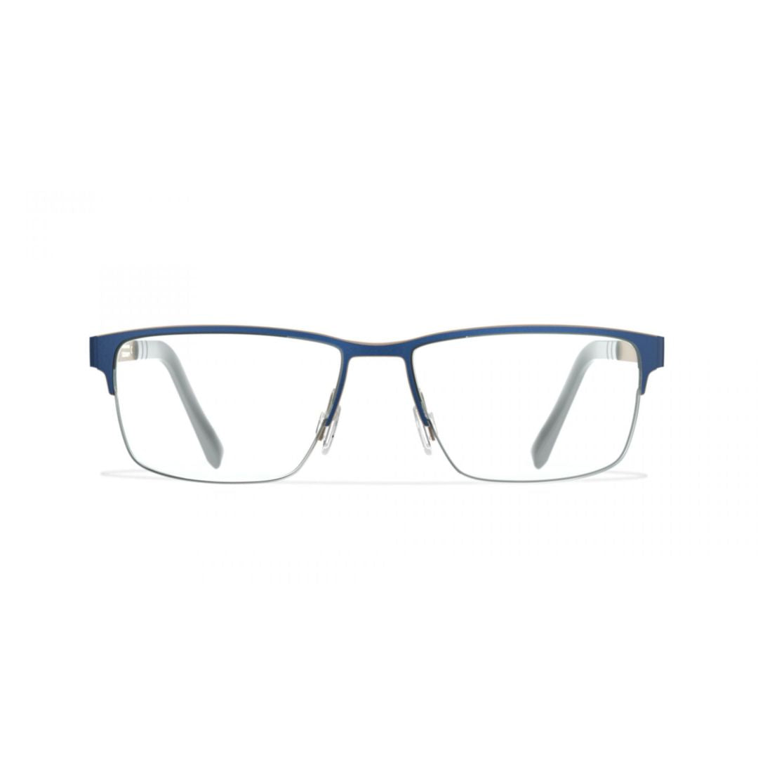 Bf994 Edgartown Sleek Semi-Rimless Blue Eyeglasses with Metallic Temples