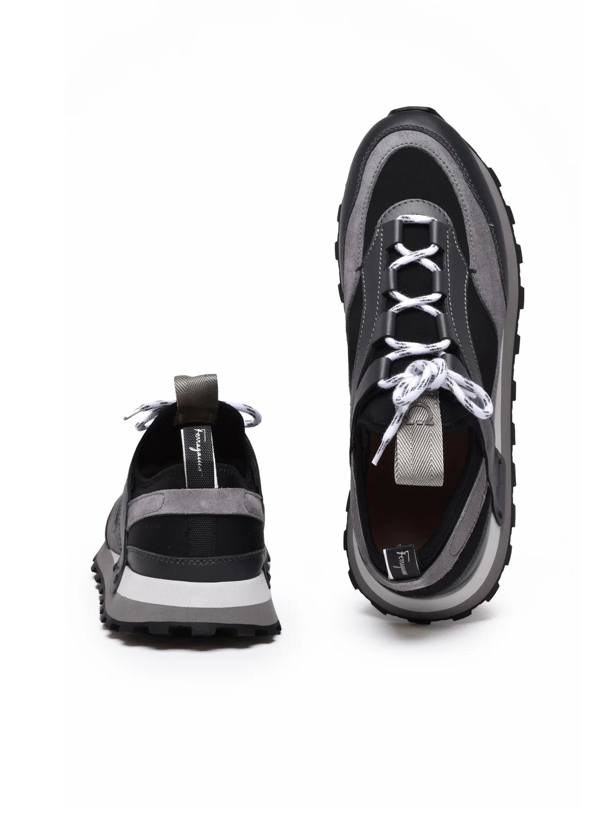 Indy Leather/Other Fibers Sneakers - Grey/Black