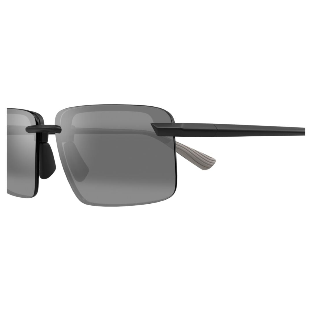 Laulima Rimless Rectangular Sunglasses with Dark Tinted Lenses