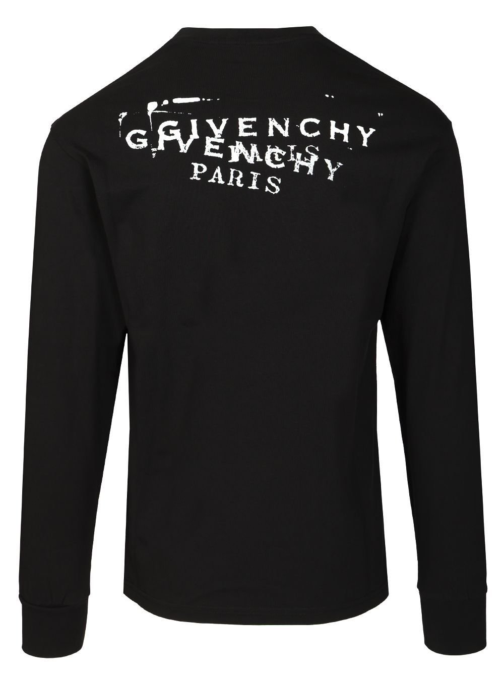 Long-Sleeve Cotton Shirt with Classic Crew Neck and Subtle Logo