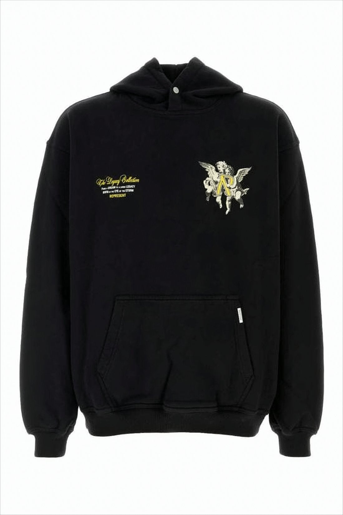 Black Hoodie with Cherub Graphics